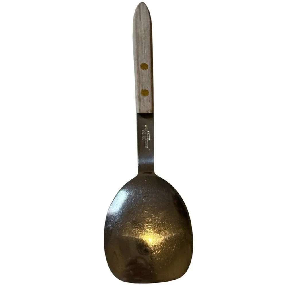 Vintage Warco Stainless Steel Ice Cream Spade Scoop Wood Handle 9 1/2
